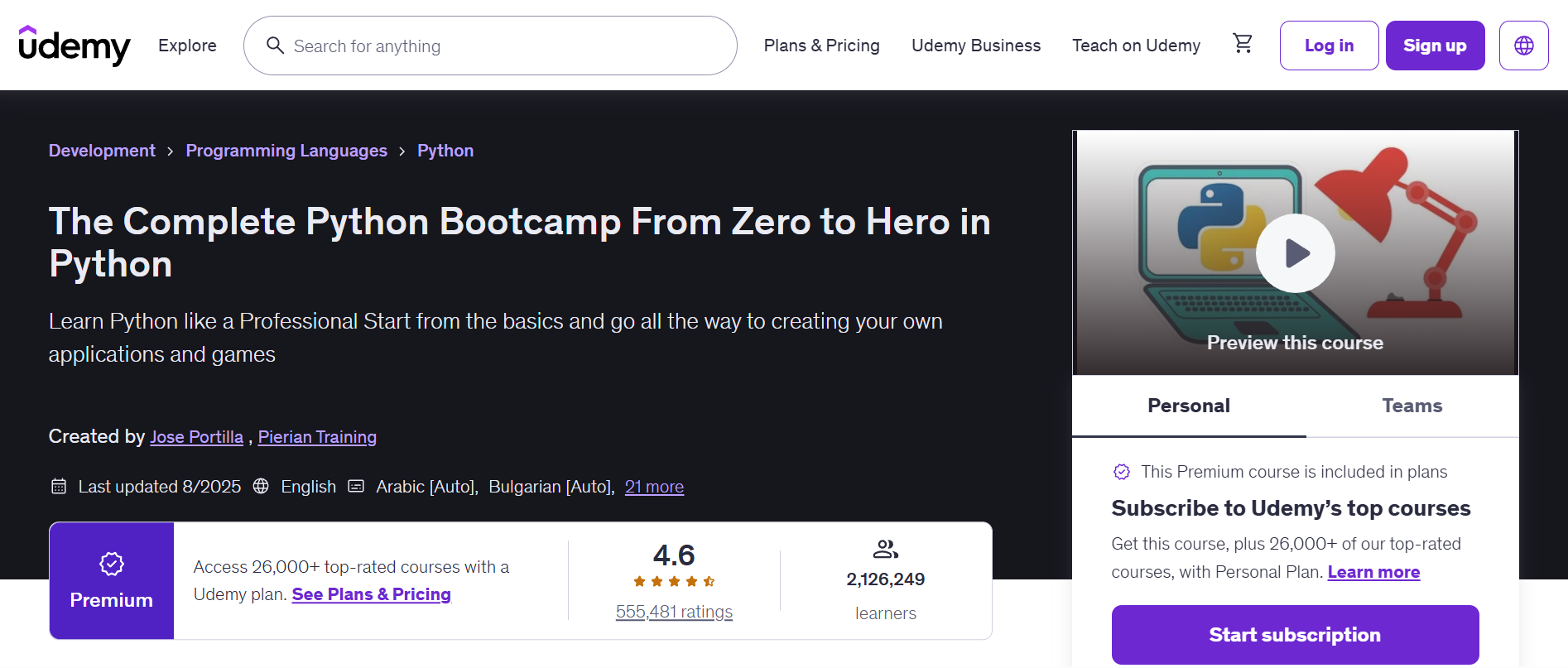 create 1 illustration about this review article, https://www.udemy.com/course/complete-python-bootcamp/